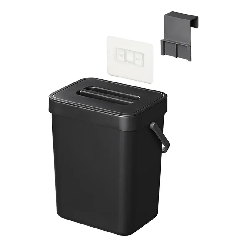 Neu Mülleimer 5L Abfalleimer mit Deckel schwarz Camping Eimer für Wohnwagen Wohnmobil