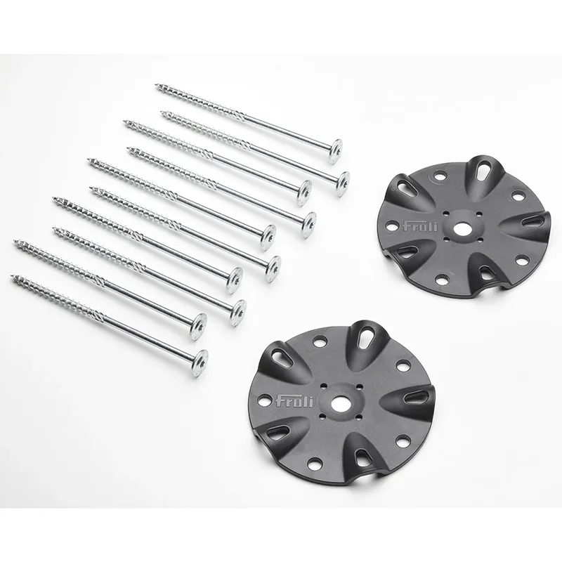 FROLI Ankerplatten 2er Set, Ø14cm, Sicherung von Zelt, Vorzelt, Markisen Camping Saisonangebot