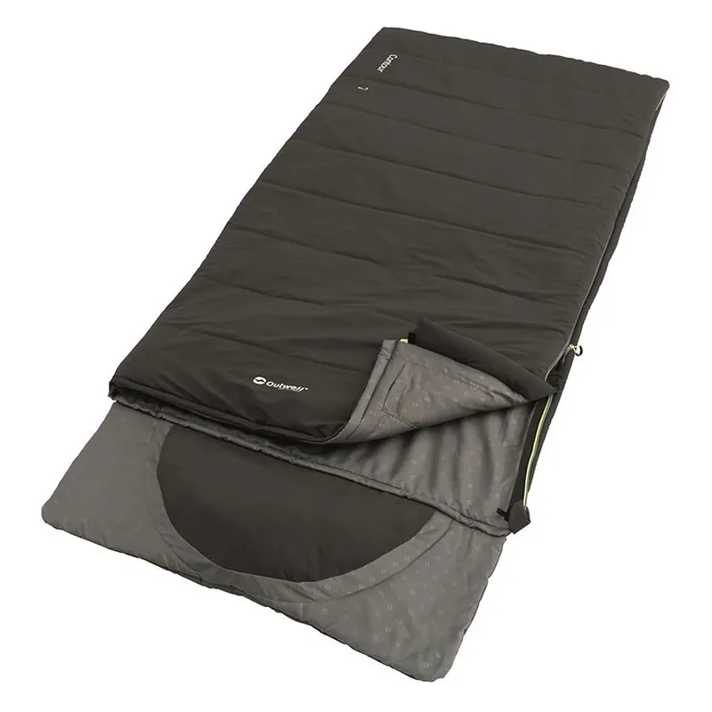 Schneller Versand Outwell Deckenschlafsack Contour Midnight Black, Rechts, 220x85cm, Schlafsack