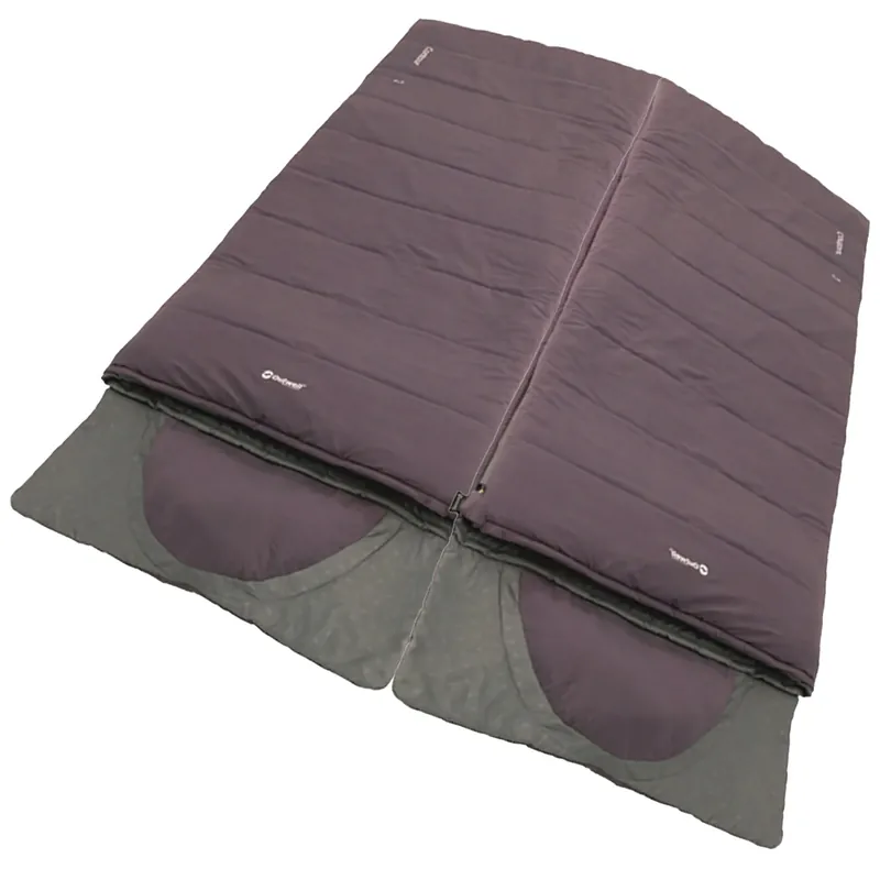 SET 2x Deckenschlafsack Contour Dark Purple, 220x85cm 2-Pers. Schlafsack Camping Schnäppchen