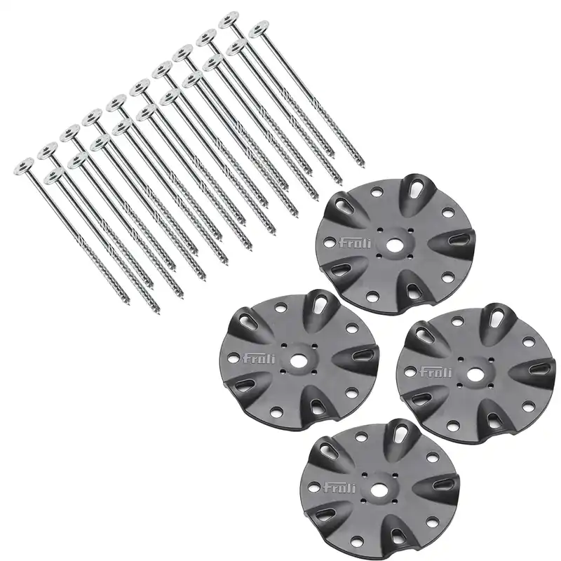 Preisreduziert 4er Set FROLI Ankerplatten, Ø14cm, Sicherung von Zelt, Vorzelt, Markisen Camping