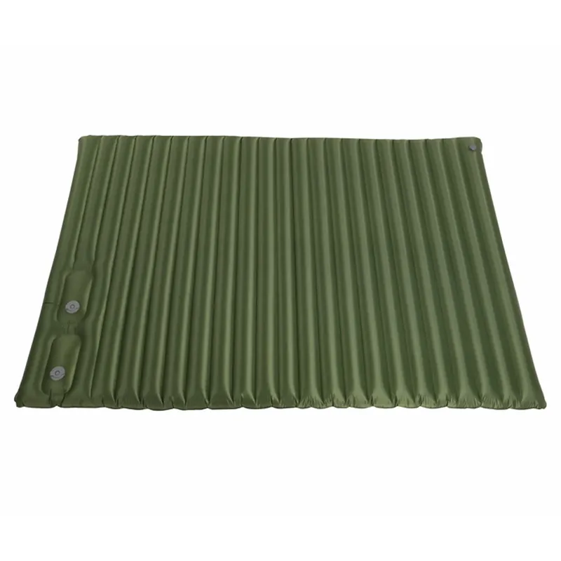 Zertifiziert Camp4 Luftmatratze, 2 Pers., grün, 138x200cm, Isomatte Camping Zelt Schlafmatte