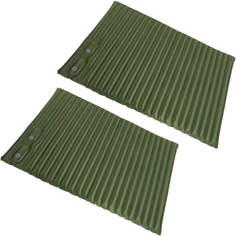 SET 2x Camp4 Luftmatratze, 4 Personen, grün, Isomatte Camping Zelt Schlafmatte Sichere Zahlung