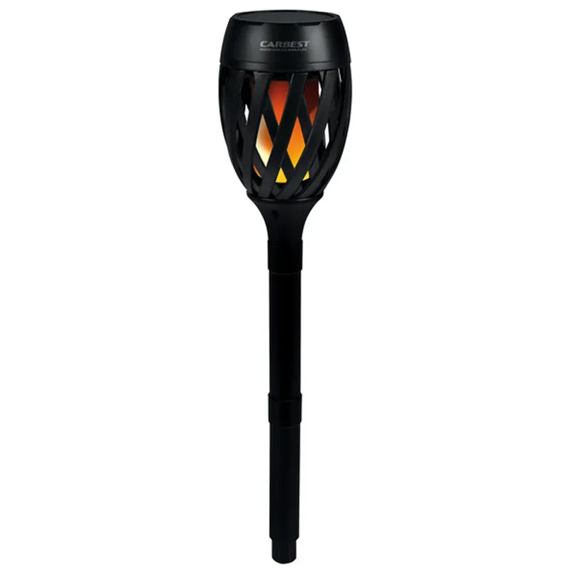Markenware Carbest LED-Fackel Leuchte mit Solar & USB Leuchtfackel Outdoor Stableuchte