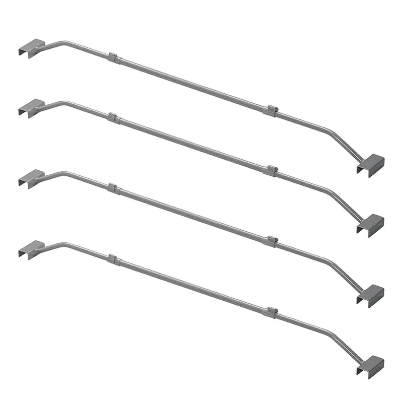 4 Stück Anhänger Flachplanenbügel verstellbar 100-155cm Planenstütze Planenbügel Sale