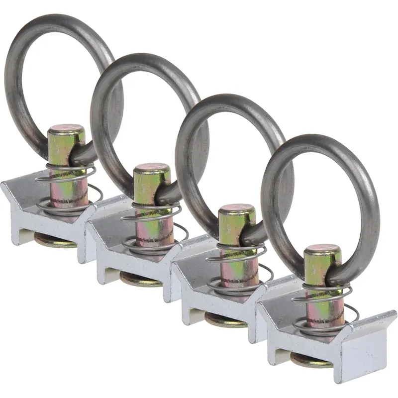Finale Aktion 4 Stück Stud Fitting mit Öse Zurröse für Zurrschienen Airlineschiene Endfitting
