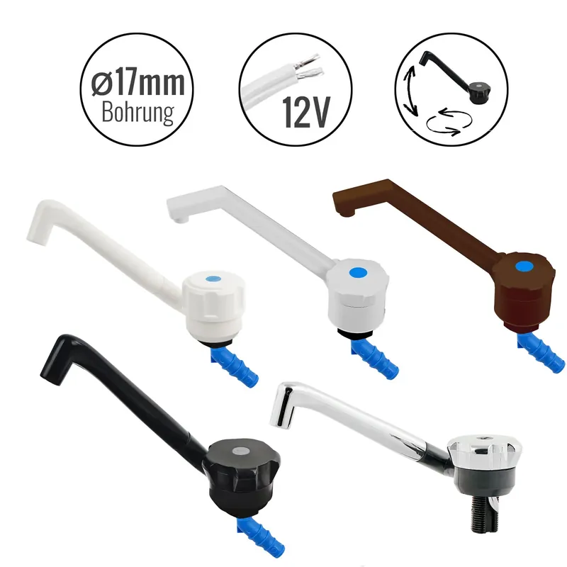 12V Wasserhahn Novo/Windsor für Kaltwasser 5 Farben zur Auswahl Versand Am Gleichen Tag