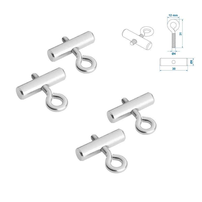 4 x Kederstopper Blockierungskit für Kederschiene Endstopper 8-10 mm Feststeller Begrenztes Angebot