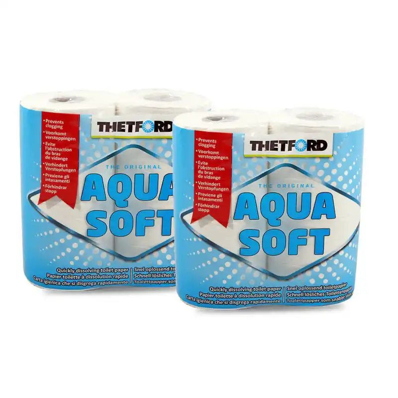 Thetford Aqua Soft Toilettenpapier für Campingtoiletten 2 x 4 Rollen Top-Preis