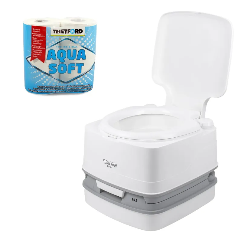 Preisknaller Thetford Porta Potti Qube 145 Campingtoilette 15 L + Toilettenpapier