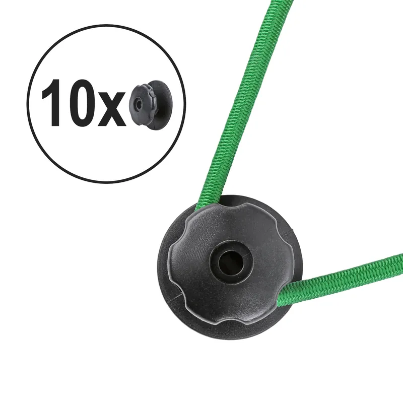 10x Planenhaken rund Kunststoff Ø 25 mm schwarz 6mm Bohrung Sonderaktion