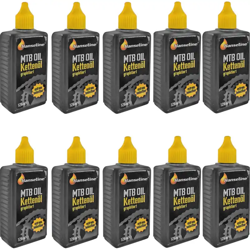 10x Hanseline Kettenöl Fahrrad 125 ml graphitiert extrem belastbar Graphitöl Sichere Zahlung