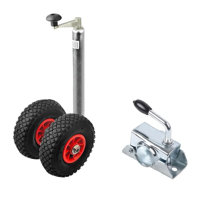 Zwillingsstützrad 300Kg 48mm Luftreifen Doppel Stützrad inkl. Stahl Klemmschelle Solange Der Vorrat Reicht