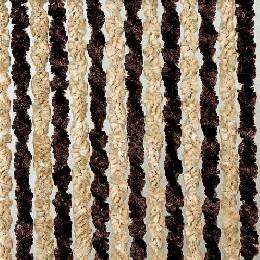 Highlight Chenille Türvorhang 56 x 205 cm - dunkelbraun / beige