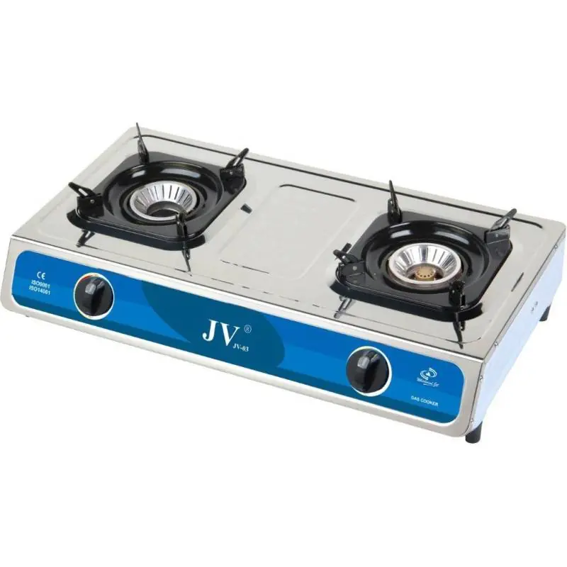 Edelstahl Campingkocher Turboflamme 2-flammig Expressversand