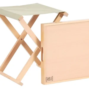 Rebel Outdoor sandfarben Hocker mit Tablett Meistverkauft