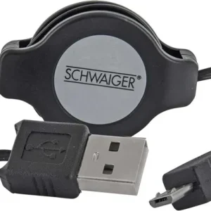 Neue Ware Schwaiger Micro-B USB ausziehbare Ladekabel