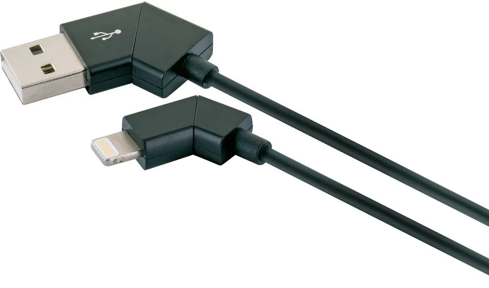 Kracherpreis Schwaiger USB 2.0 Apple drehbares Ladekabel