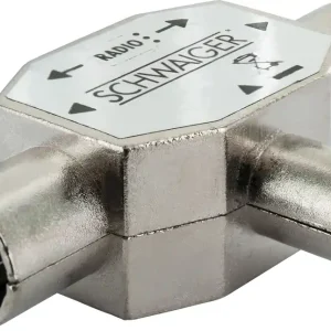Schwaiger Metall 2-fach Radio Aufsteckverteiler Sonderangebot