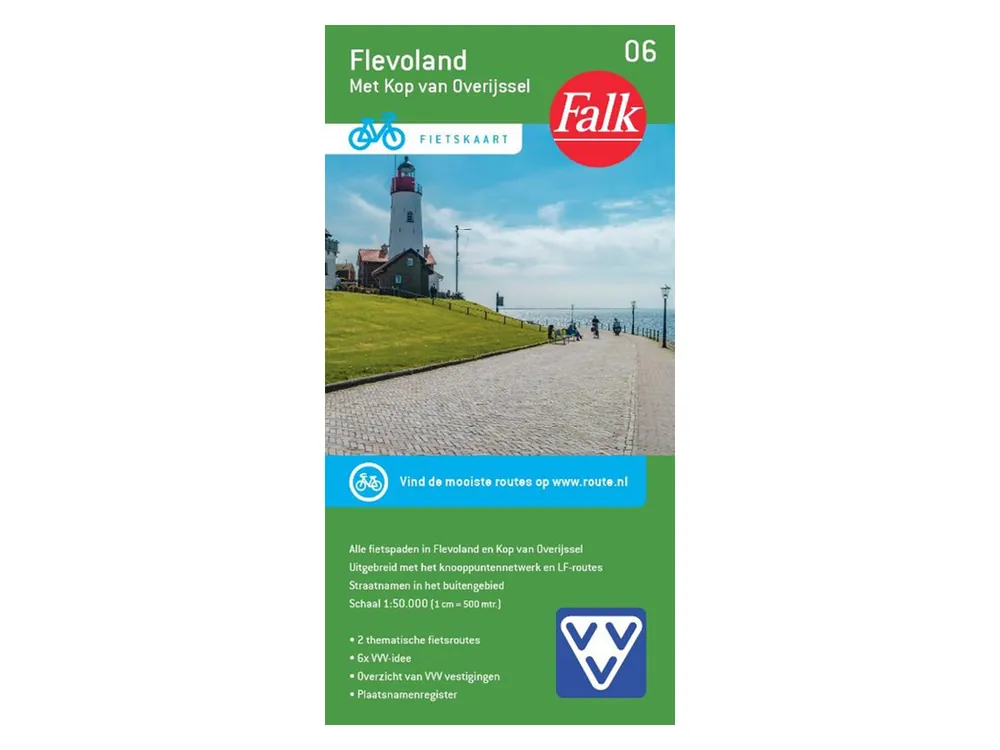 Falk Flevoland mit dem Kopf der Overijssel 06 Fahrradkarte Nur Für Kurze Zeit