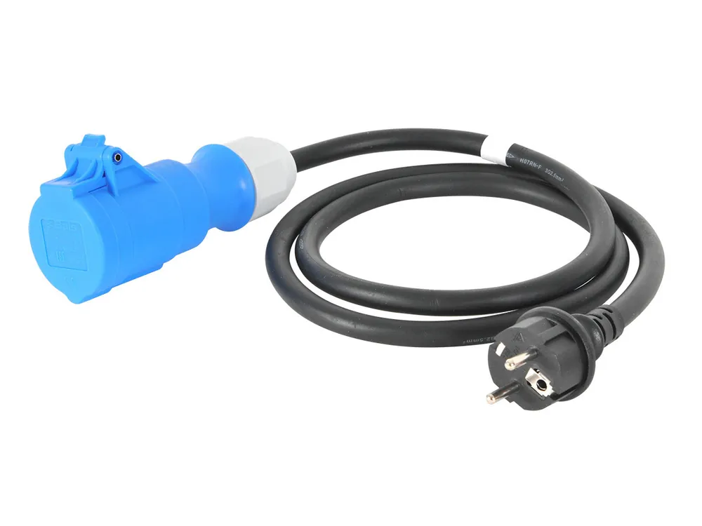 Markenware Schuko auf CEE Kupplung Adapterkabel