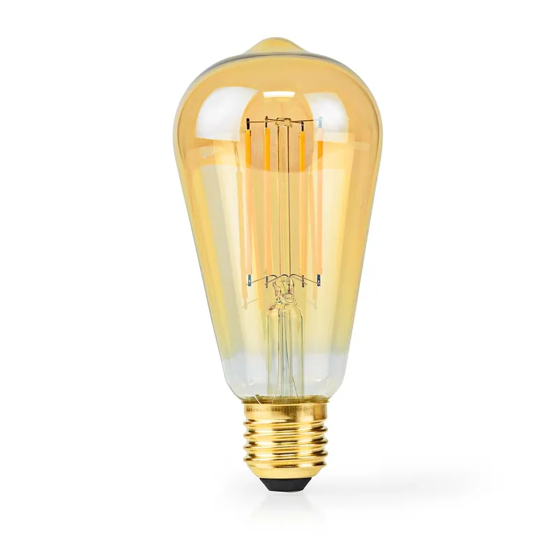 Zertifiziert Nedis LBDE27ST64GD1 E27 LED-Filament-Lampe