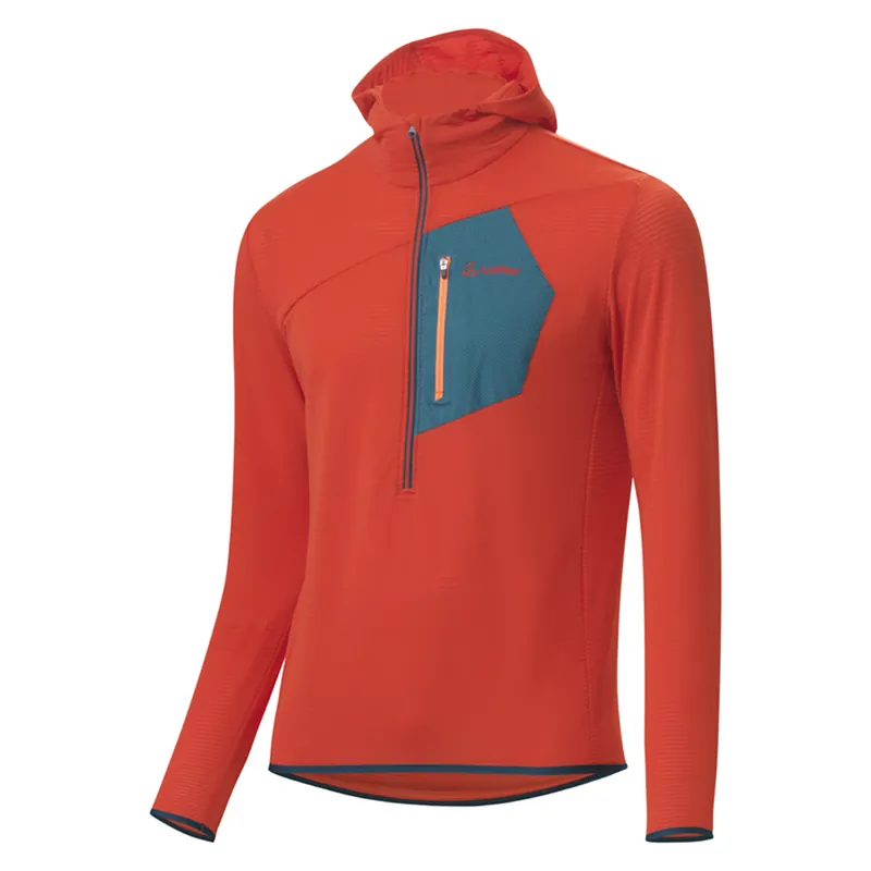 Löffler HZ Aero TechFleece orangefarbenen Herren Hoodie Aktuell