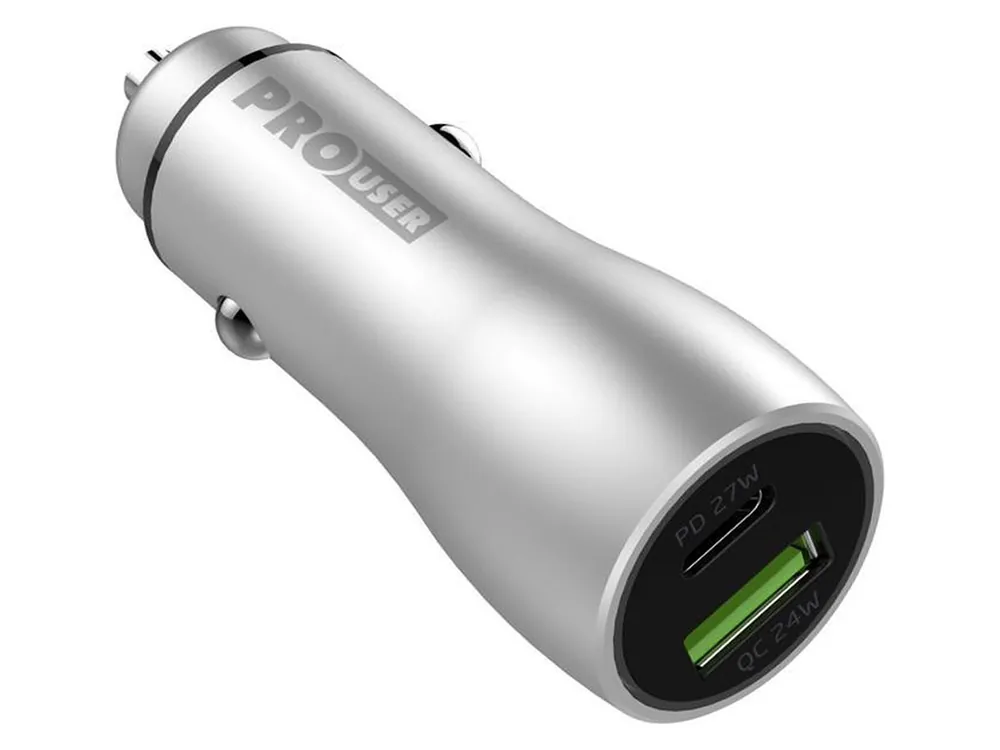 Kracherpreis Pro User 48 Watt USB Auto Ladegerät - Silver