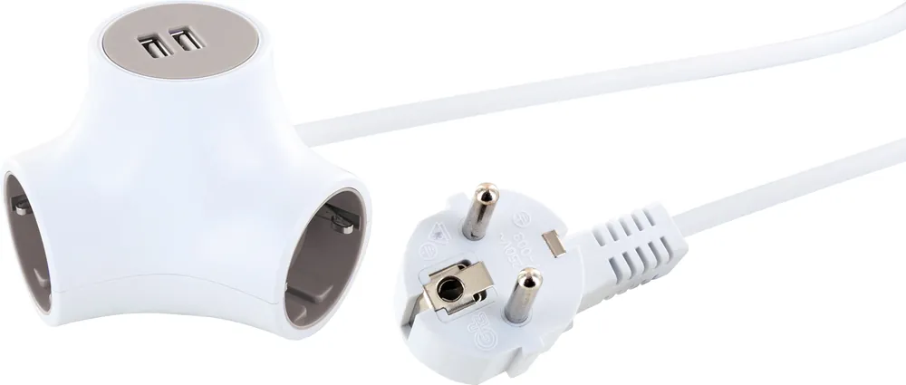 Abverkauf Schwaiger Dreifachsteckdose Würfel-Steckdosenadapter