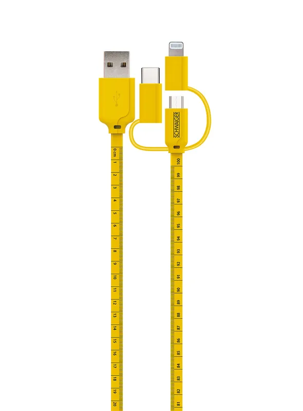 Schwaiger WKU310 3 in 1 gelbes Ladekabel Rabatt