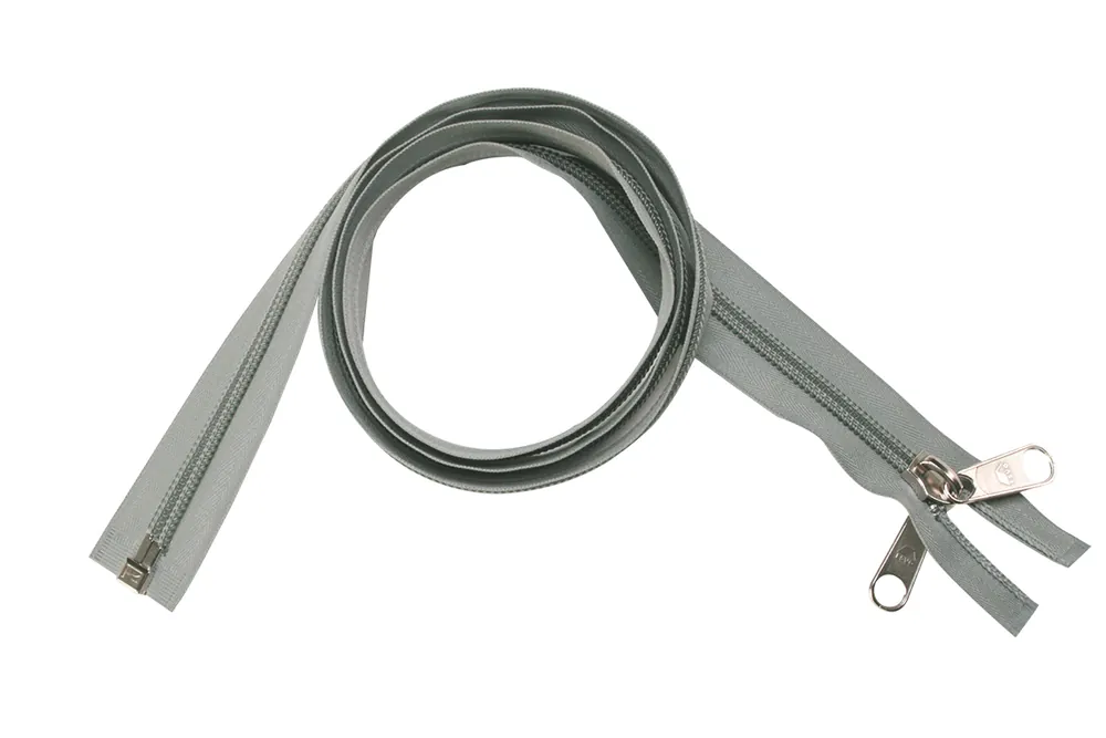 ESVO 10 mm 100 cm hellgrau teilbarer Reißverschluss Neue Ware