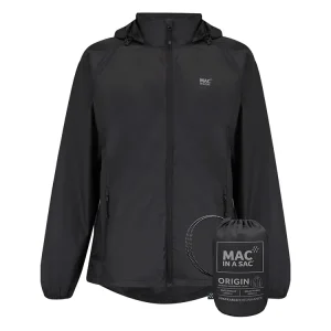 Mac in a Sac Schwarz Unisex Regenjacke Nur Für Kurze Zeit