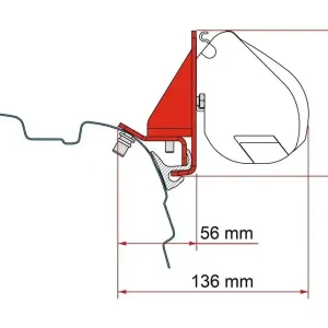 Begrenztes Angebot Fiamma F35 Adapter Combi Schiene Bracket
