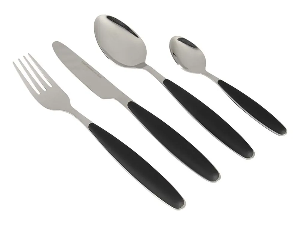 Schneller Versand Gimex Soft Touch heft 16-teiliges Besteckset - Black