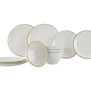 Begrenztes Angebot Gimex Linea Line 12-teiliges Geschirrset - Gold