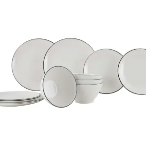 Gimex Linea Line 12-teiliges Geschirrset - Black Markenware
