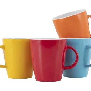Gimex Colour Line Set mit 4 380 ml Bechern - Multi Schneller Versand