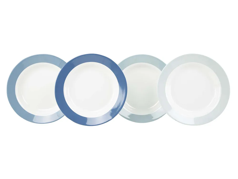 Bestpreis Gimex Colour Line Set von 4 tiefen Tellern - Blue