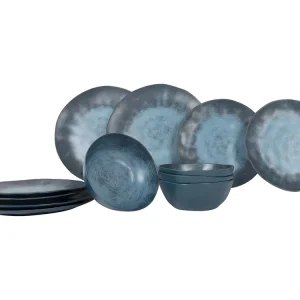 Gimex Stone Line 2 12-teiliges Geschirrset - Blue Rabatt