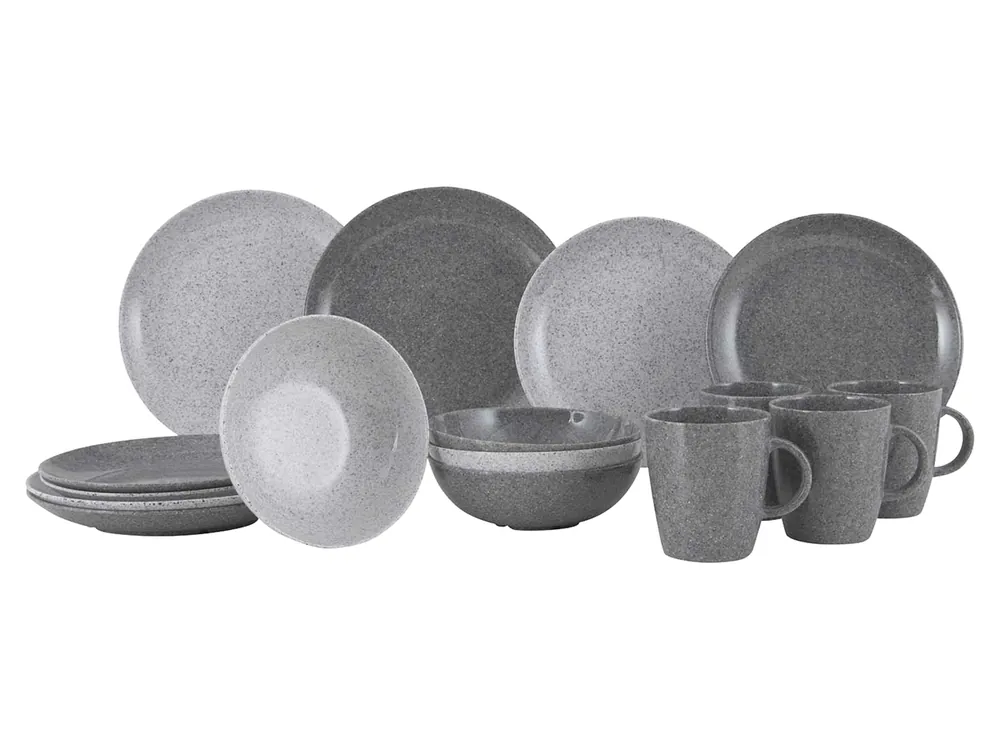 Gimex Solid Line Granite 16-teiliges Geschirrset - Grey Top-Preis