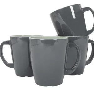 Gimex Vivid Line Set von 4 380 ml Henkelbecher - Green Schnäppchen