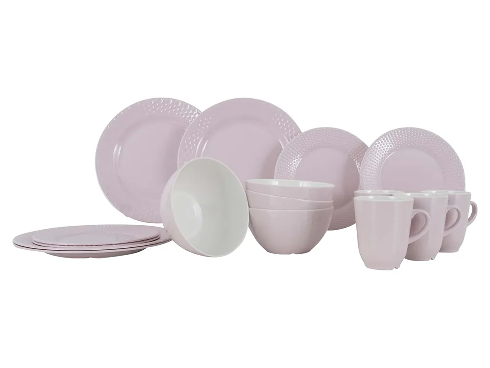 Jetzt Bestellen Gimex Royal Line 16-teiliges Geschirrset - Pastel Pink