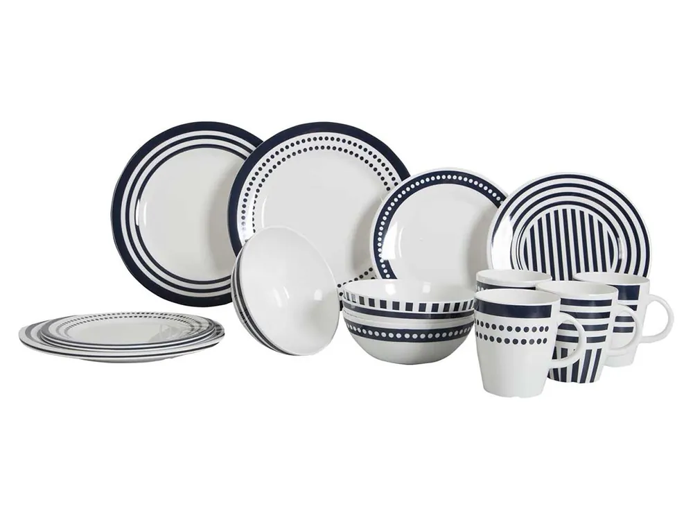 Geprüft Gimex Marine Line Blue Beta 16-teiliges Geschirrset