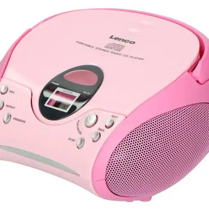 Lenco SCD-24 Tragbares FM-Radio - Pink Markenprodukt
