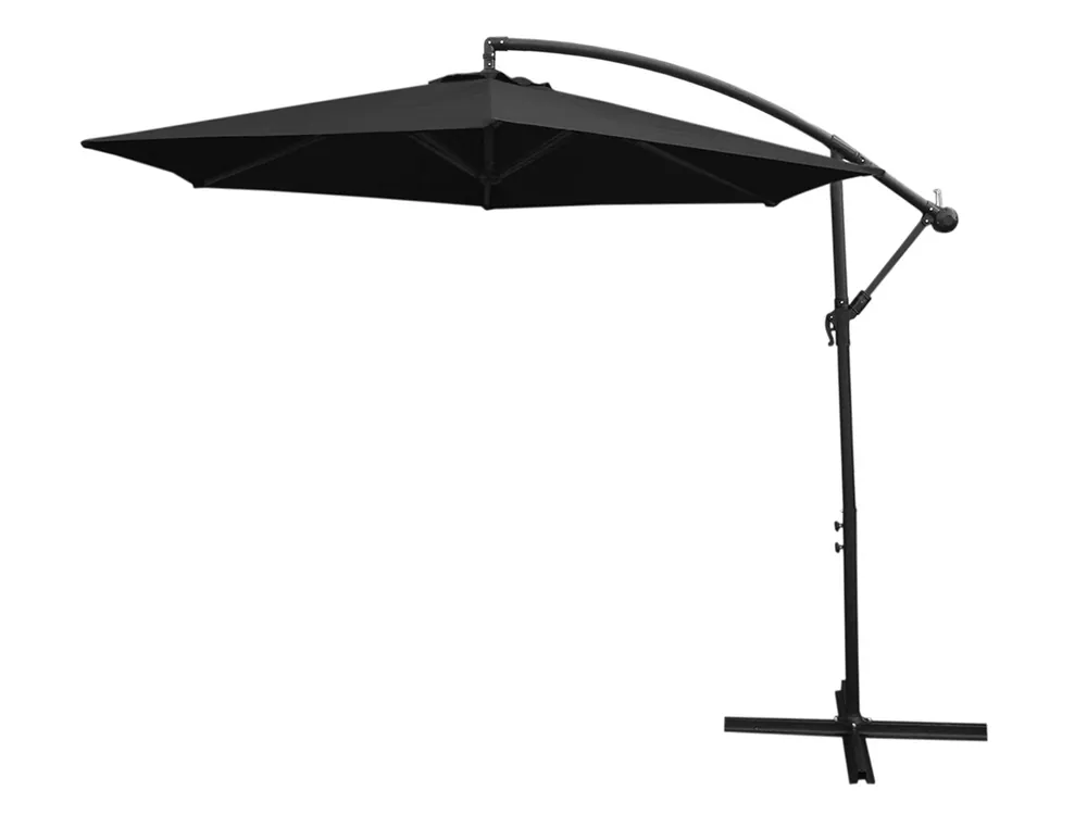 Monstershop 300 freitragender Sonnenschirm - Black Markenprodukt