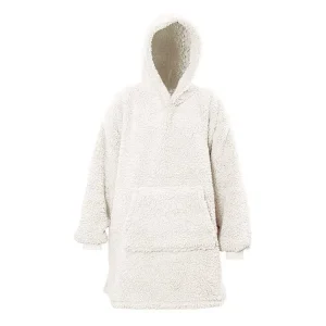 Unique Living Teddy Oversized Hoodie - Dove White Sichere Zahlung