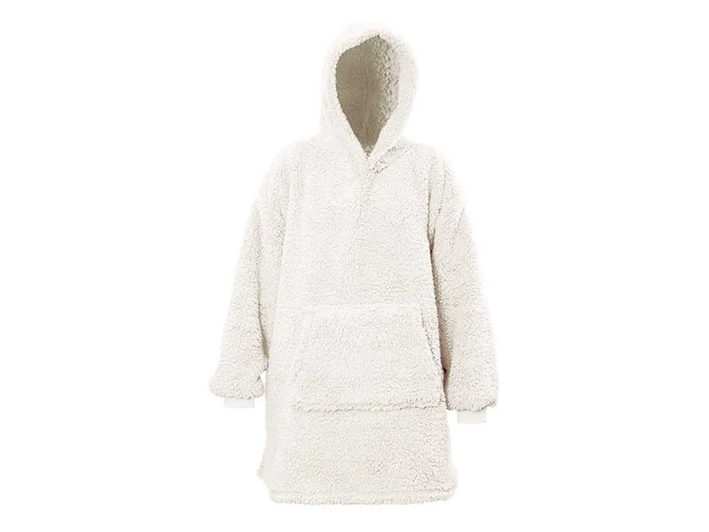 Unique Living Teddy Oversized Hoodie - Dove White Sichere Zahlung