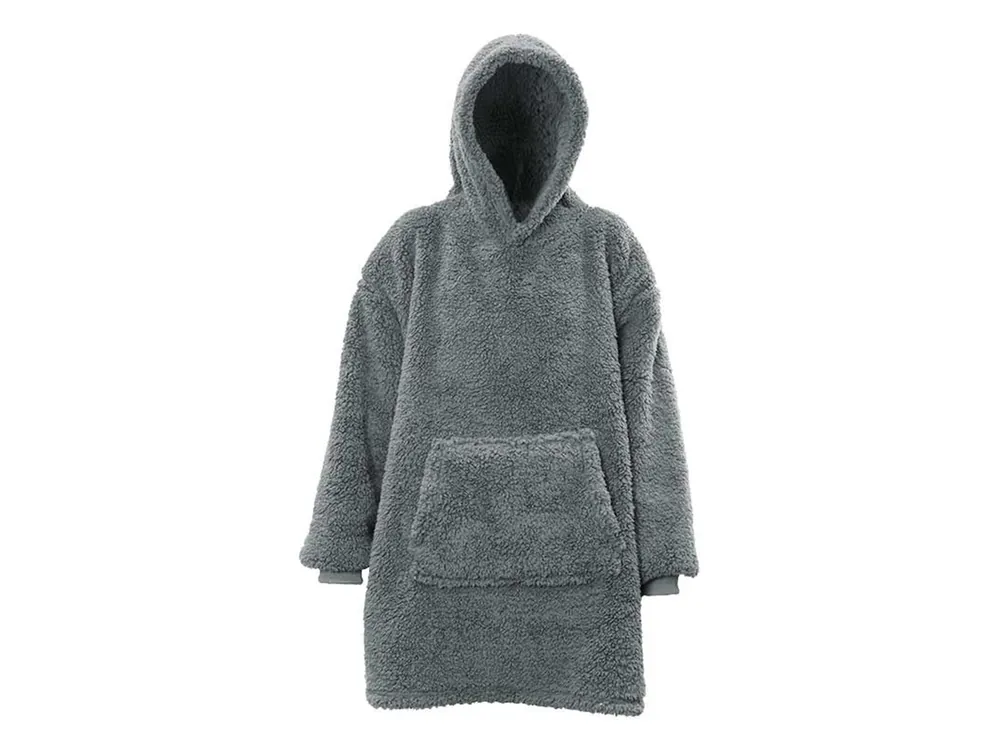 Jetzt Kaufen Unique Living Teddy Oversized Hoodie - Dark Grey