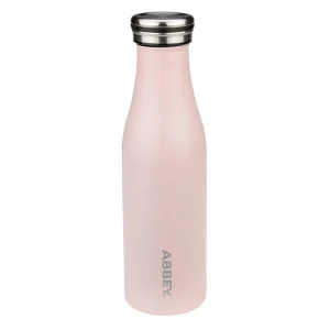 Zertifiziert Abbey Camp doppelwandige rosa Trinkflasche