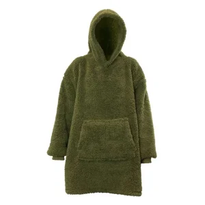 Unique Living Teddy Oversized Hoodie - Winter Green Abverkauf
